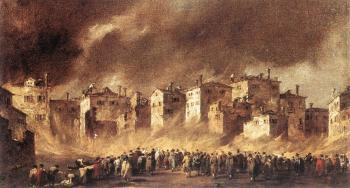 弗朗西斯科 格拉蒂 Fire in the Oil Depot at San Marcuola 弗朗西斯科 格拉蒂 Fire in the Oil Depot at San Marcuola